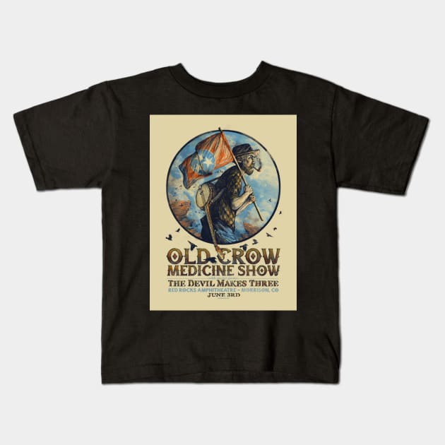 Old crow medicine show Kids T-Shirt by Astroaurtss